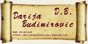 Darija Budimirović vizit kartica